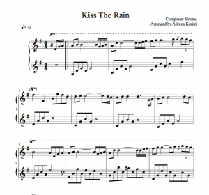 دانلود و خرید نت Kiss The Rain Yiruma