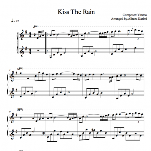 دانلود و خرید نت Kiss The Rain Yiruma